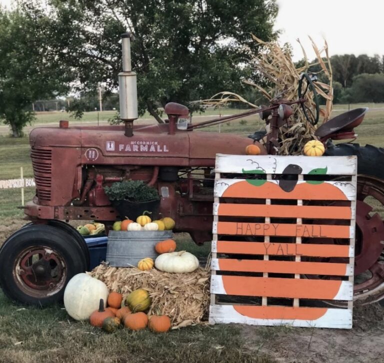 Poppy's Pumpkin Patch Tractor Entry Way